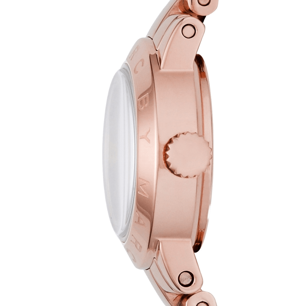 Marc Jacobs Amy White Dial Rose Gold Steel Strap Watch for Women - MBM3227