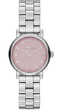 Marc Jacobs Baker Pink Dial Silver Steel Strap Watch for Women - MBM3283