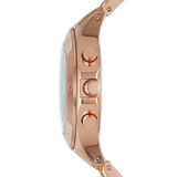 Marc Jacobs Blade Chronograph Brown Dial Rose Gold Steel Strap Watch for Women - MBM3308