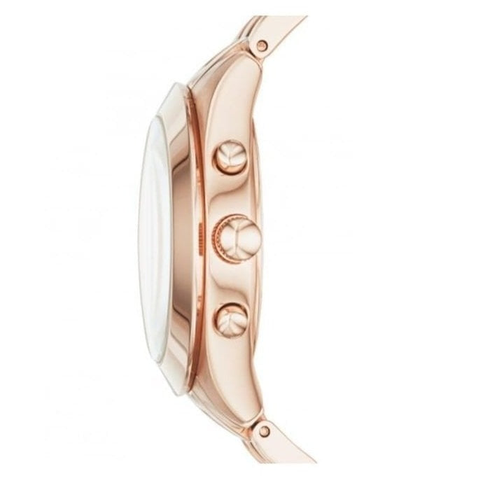 Marc Jacobs Peeker Chronograph Rose Gold Dial Rose Gold Steel Strap Watch for Women - MBM3394