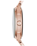Marc Jacobs Tether Transparent Rose Gold Dial Rose Gold Steel Strap Watch for Women - MBM3414