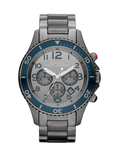 Marc Jacobs Rock Chronograph Silver Dial Silver Steel Strap Watch for Men - MBM5028