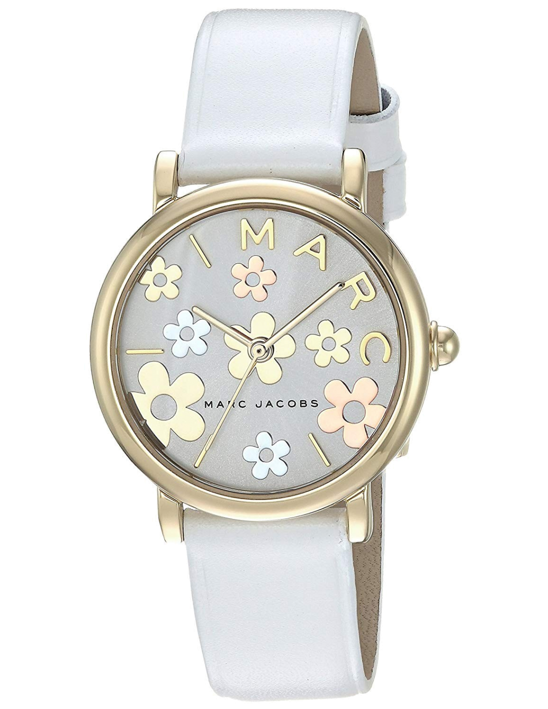 Marc Jacobs Roxy White Dial White Leather Strap Watch for Women - MJ1607
