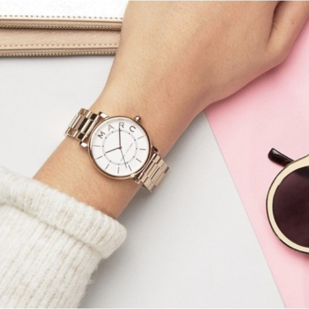 Marc Jacobs Roxy White Dial Silver Steel Strap Watch for Women - MJ3521