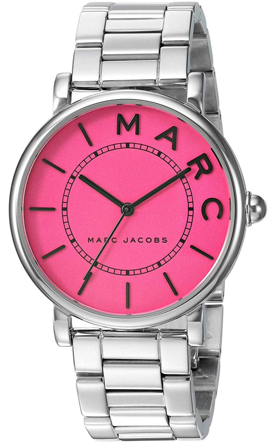 Marc Jacobs Roxy Pink Dial Silver Steel Strap Watch for Women - MJ3524