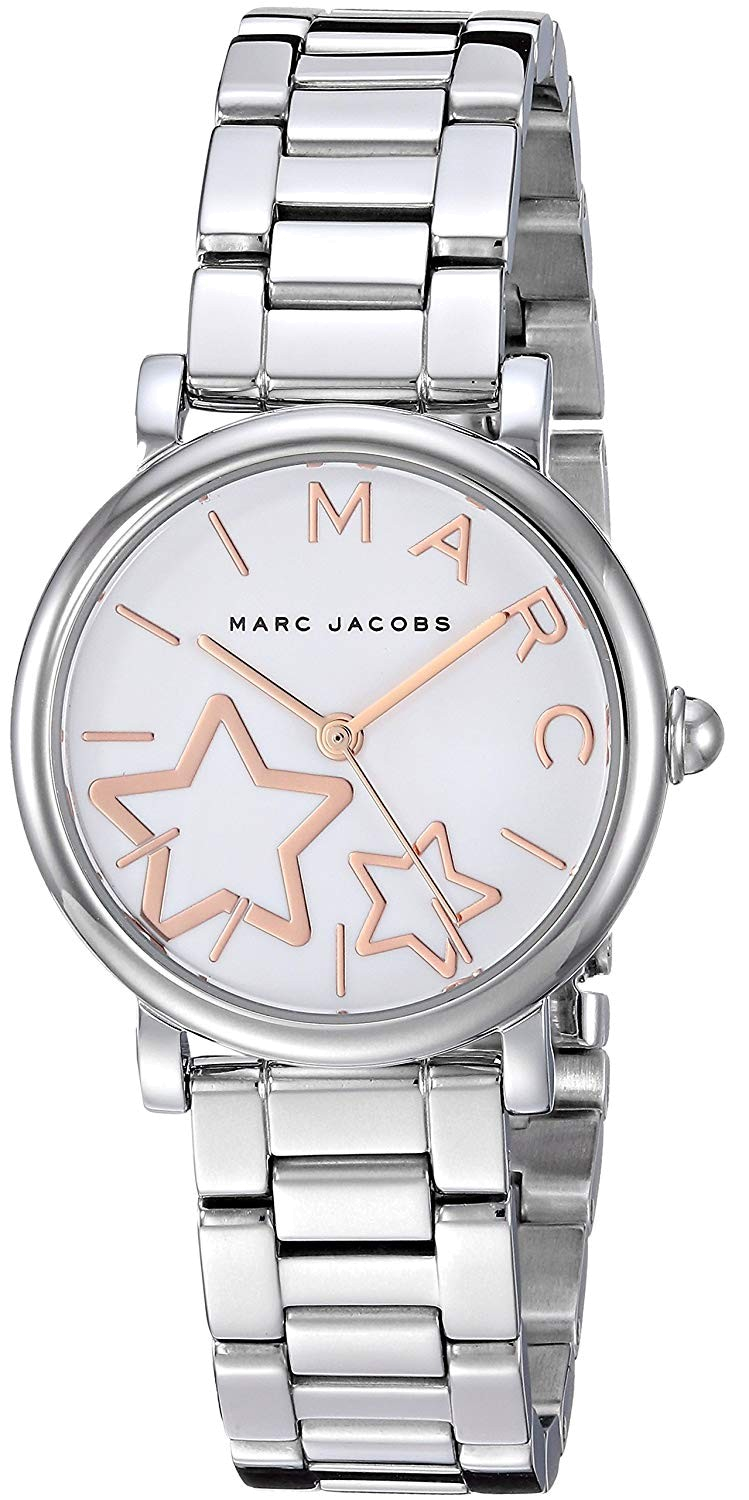Marc Jacobs Classic White Dial Silver Steel Strap Watch for Women - MJ3591