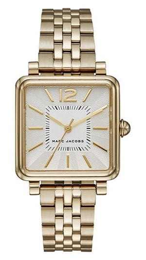 Marc Jacobs Vic Silver Dial Gold Steel Strap Watch for Women - MJ3462