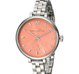 Marc Jacobs Sally Orange Dial Silver Steel Strap Watch for Women - MBM3365