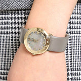 Marc Jacobs Amy Grey Dial Grey Leather Strap Watch for Women - MBM1287