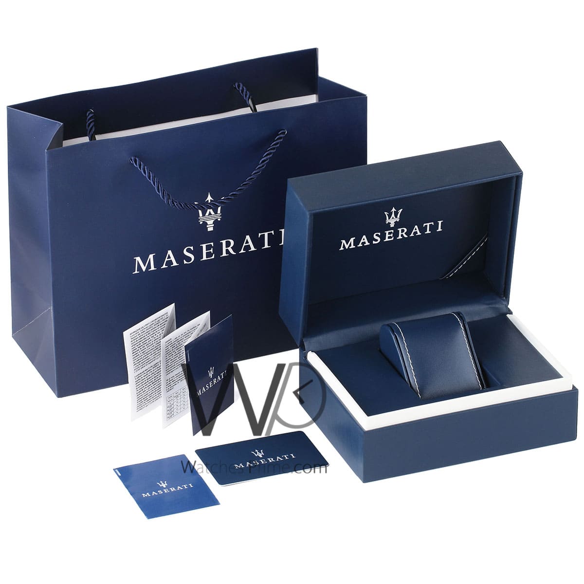 Maserati Competizione Chronograph Blue Dial Gold Steel Strap Watch For Men - R8853100026