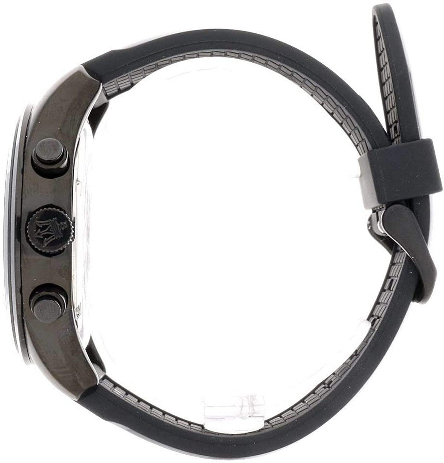 Maserati Traguardo Chronograph Black Dial Black Rubber Strap Watch For Men - R8871612004