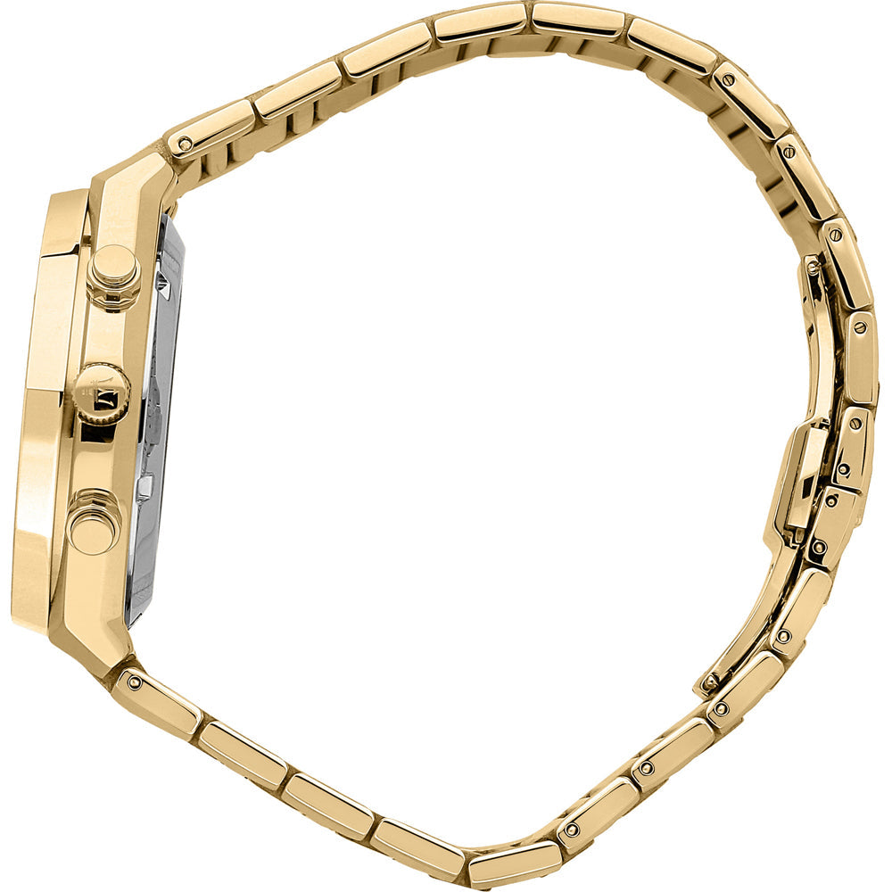 Maserati Stile 45mm Chronograph Black Dial Gold Steel Strap Watch For Men - R8873642001