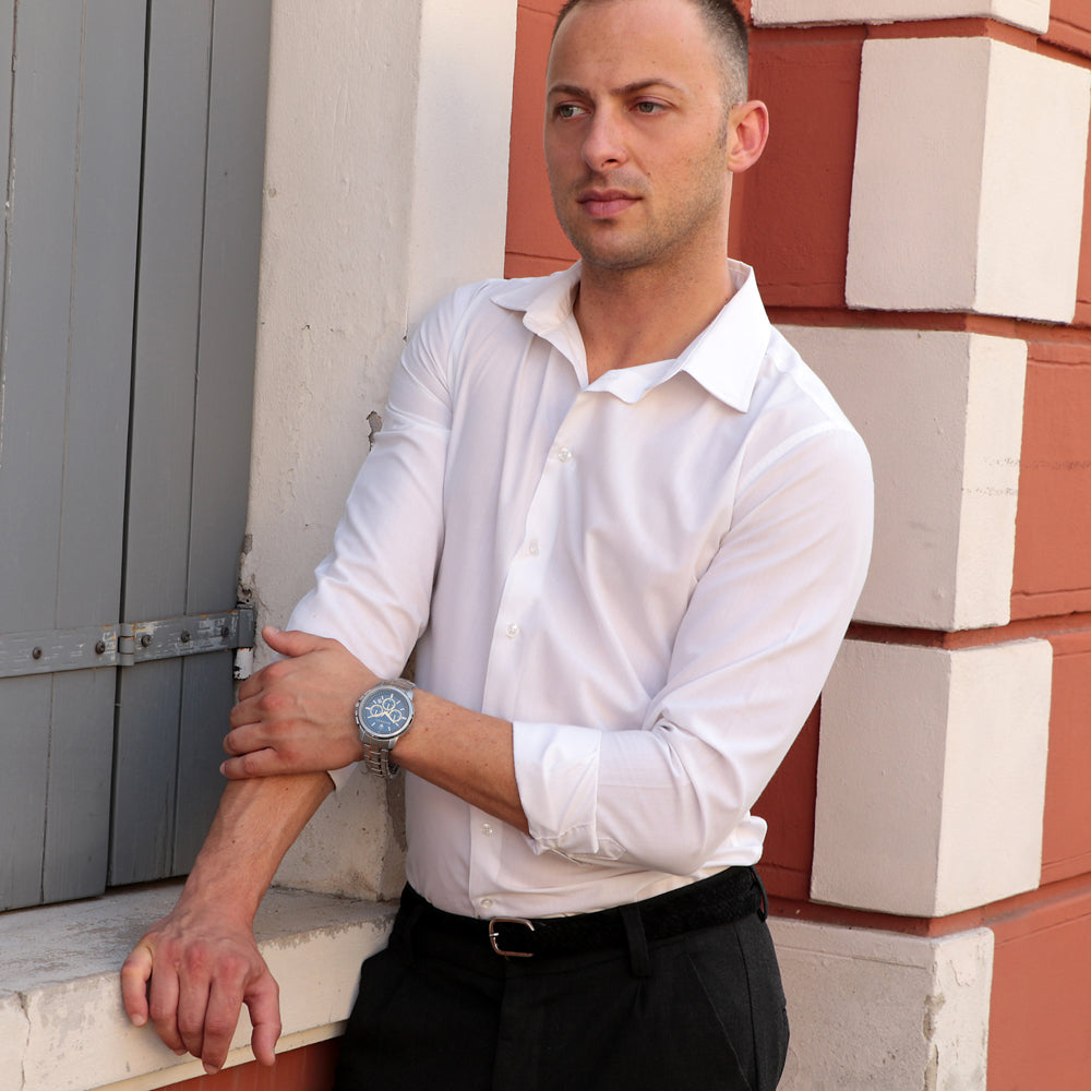 Maserati Successo Chronograph Quartz Blue Dial Silver Steel Strap Watch For Men - R8873621016