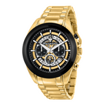 Maserati Traguardo Skeleton Black Dial Gold Steel Strap Watch For Men - R8873612058