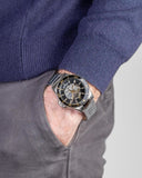 Maserati SFIDA Automatic Black Dial Silver Steel Strap Watch For Men - R8823140002