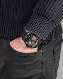 Maserati SFIDA Quartz Black Dial Black Rubber Strap Watch For Men - R8851140001