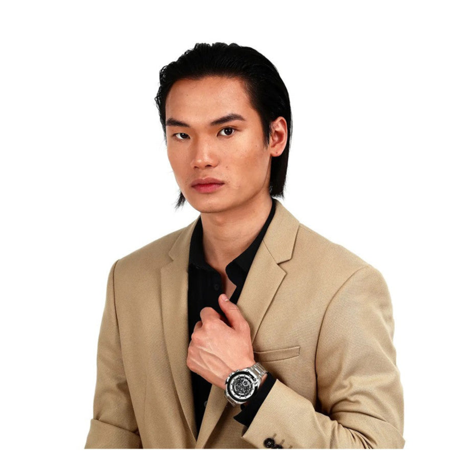 Maserati Traguardo Chronograph Black Dial Silver Steel Strap Watch For Men - R8873612059