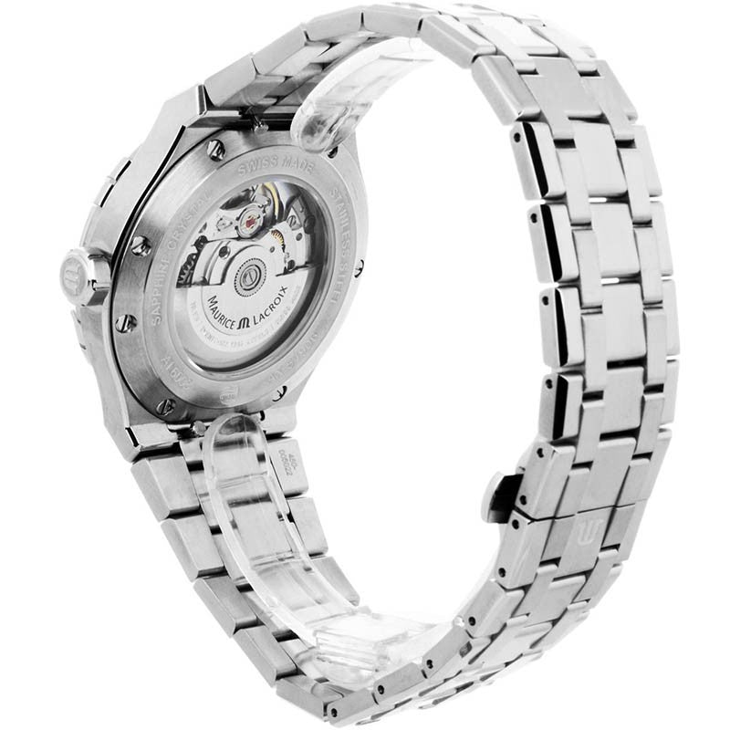 Maurice Lacroix Aikon Automatic Black Dial Silver Steel Strap Watch For Men - AI6008-SS002-330-1