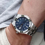 Maurice Lacroix Aikon Automatic Blue Dial Silver Steel Strap Watch For Men - AI6008-SS002-430-1