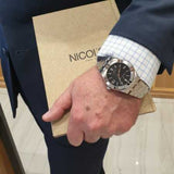 Maurice Lacroix Aikon Automatic Black Dial Silver Steel Strap Watch for Men - AI1807-SS002-330-1