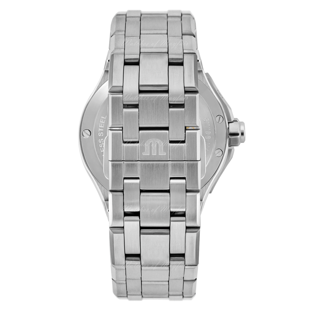 Maurice Lacroix Aikon Venturer Automatic Black Dial Silver Steel Strap Watch For Men - AI6057-SSL22-330-1