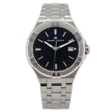 Maurice Lacroix Aikon Venturer Black Dial Silver Steel Strap Watch for Men - AI1008-SS002-331-1