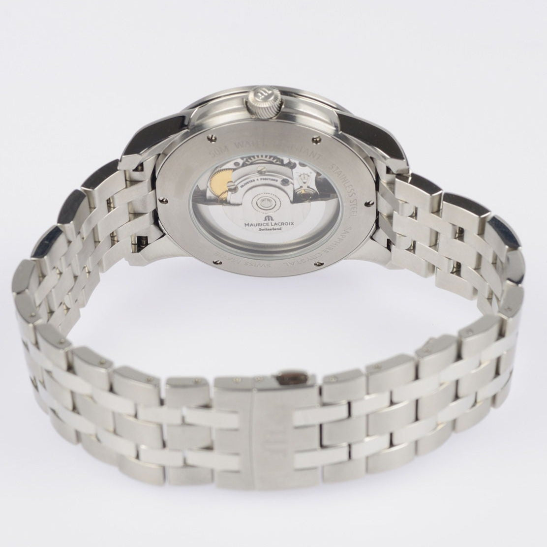 Maurice Lacroix Pontos Date Automatic Silver Dial Silver Steel Strap Watch For Men - PT6148-SS002-130