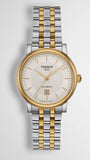 Tissot T Classic Carson Premium White Dial Two Tone Steel Strap Watch for Women - T122.207.22.031.00