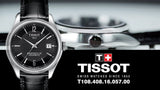 Tissot Ballade Powermatic 80 Cosc Black Dial Black Leather Strap Watch For Men - T108.408.16.057.00