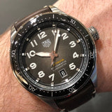 Tag Heuer Autavia Automatic Grey Dial Brown Leather Strap Watch for Men - WBE5114.FC8266
