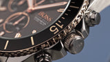 Hugo Boss Ocean Edition Black Dial Two Tone Steel Strap Watch for Men - 1513705