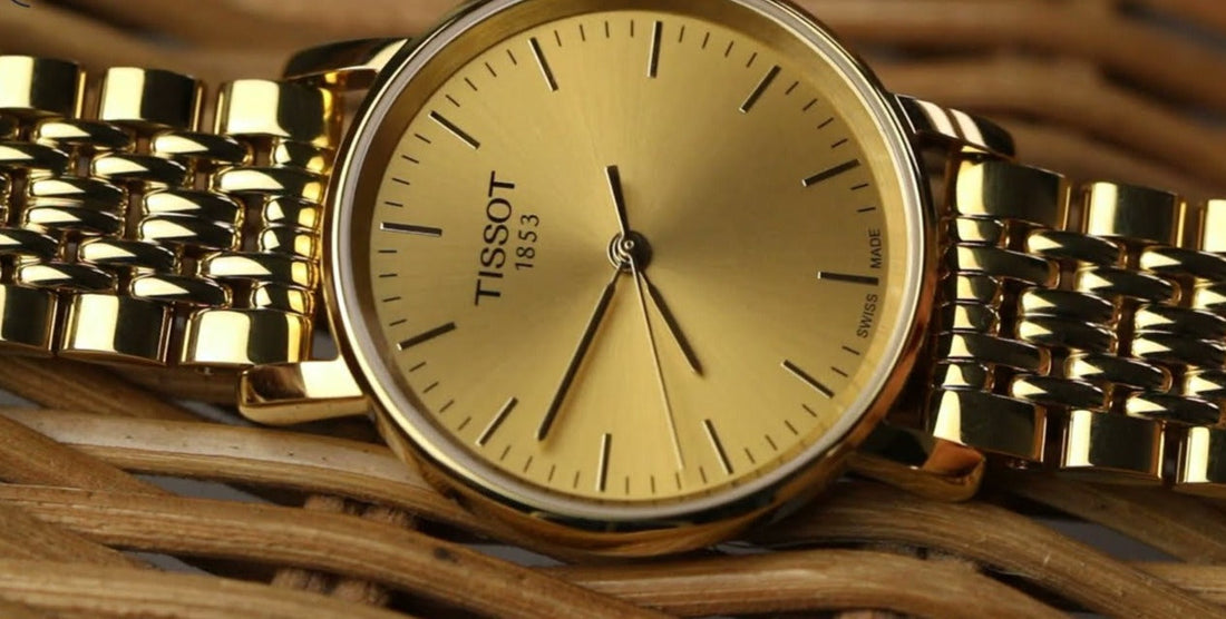 Tissot T Classic Everytime Desire Small Gold Dial Gold Mesh Bracelet Watch For Women - T109.210.33.021.00