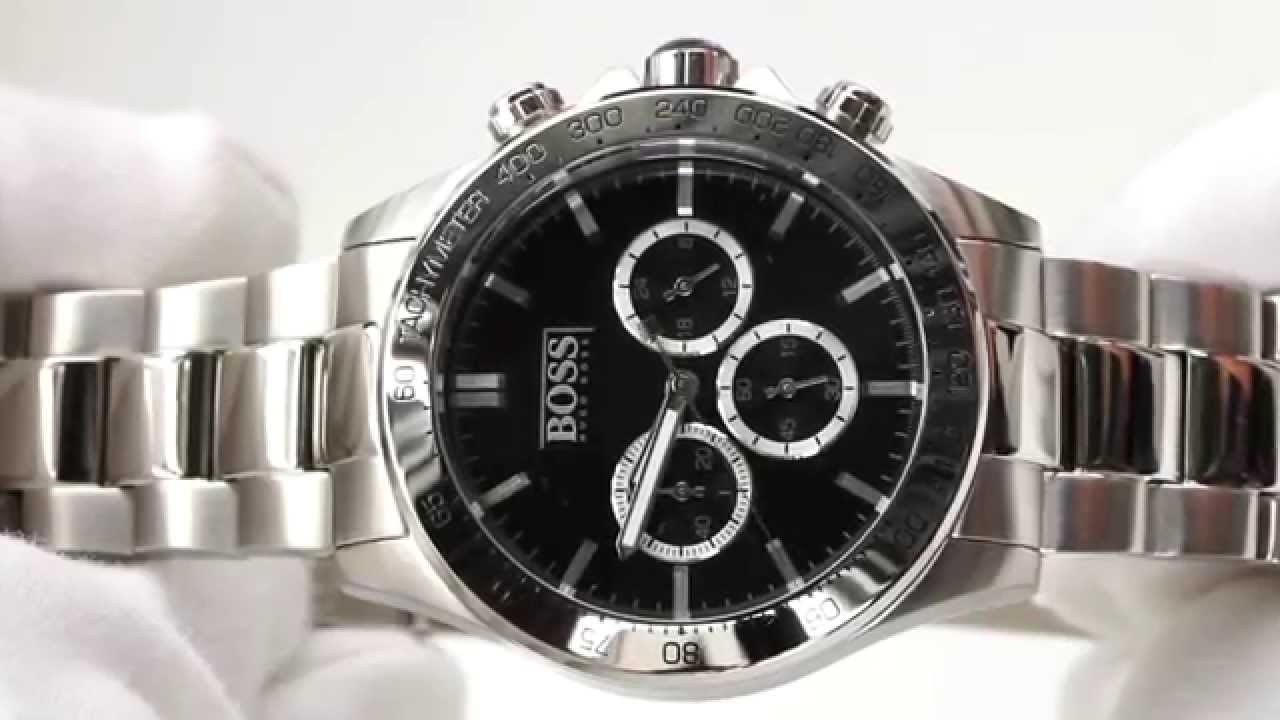 Hugo Boss Ikon Black Dial Silver Steel Strap Watch for Men - 1512965