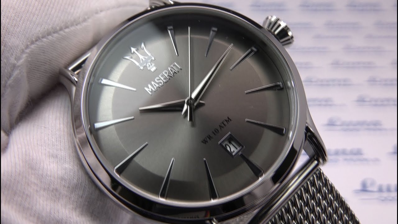 Maserati Epoca Grey Dial Grey Mesh Bracelet Watch For Men - R8853118002