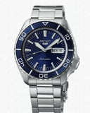 Seiko 5 Sports Automatic Blue Dial Silver Steel Strap Watch for Men - SRPK97K1