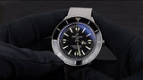 Breitling Superocean Heritage '57 Black Dial Silver Mesh Bracelet Watch for Men - A10370121B1A1