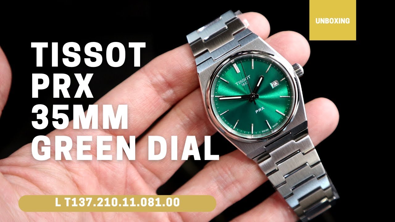Tissot PRX Green Dial Silver Steel Strap Watch for Women - T137.210.11.081.00