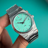 Tissot PRX Quartz Light Green Dial Silver Steel Strap Watch for Men - T137.410.11.091.01