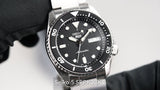 Seiko 5 Sports SKX Automatic Black Dial Silver Steel Strap Watch For Men - SRPK29K1