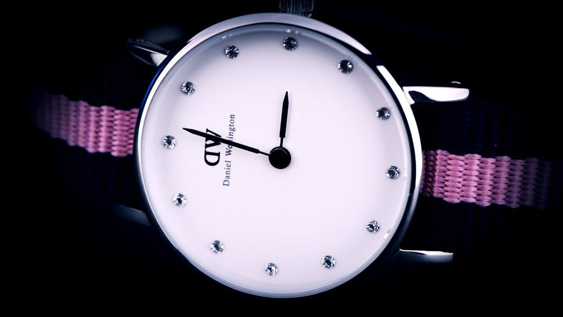 Daniel Wellington Classy Winchester White Dial Two Tone NATO Strap Watch For Women - DW00100073