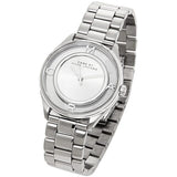 Marc Jacobs Tether Transparent Silver Dial Silver Steel Strap Watch for Women - MBM3412