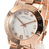 Marc Jacobs Amy White Dial Rose Gold Steel Strap Watch for Women - MBM3077