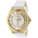 Marc Jacobs Henry Skeleton White Dial White Leather Strap Watch for Women - MBM1339