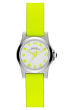 Marc Jacobs Henry White Dial Neon Yellow Rubber Strap Watch for Women - MBM1235