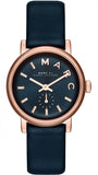 Marc Jacobs Baker Navy Blue Dial Blue Leather Strap Watch for Women - MBM1331