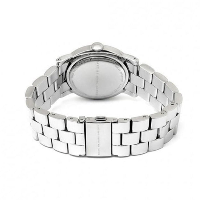 Marc Jacobs Amy White Dial Silver Steel Strap Watch for Women - MBM3140