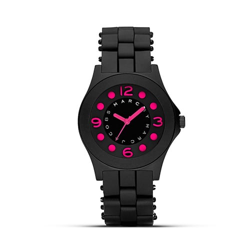 Marc Jacobs Pelly Black Dial Black Silicone Strap Watch for Women - MBM2508