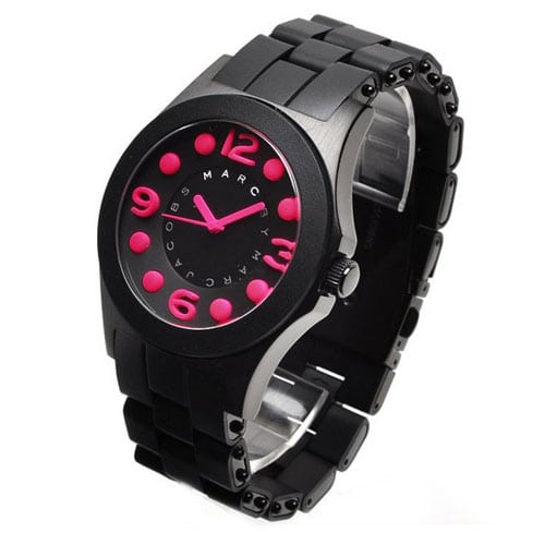 Marc Jacobs Pelly Black Dial Black Silicone Strap Watch for Women - MBM2530