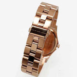 Marc Jacobs Henry Diamonds White Dial Rose Gold Steel Strap Watch for Women - MBM3079