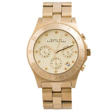 Marc Jacobs Blade Chronograph Gold Dial Gold Steel Strap Watch for Women - MBM3101